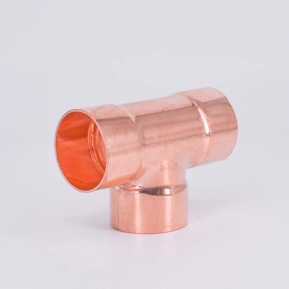 1/4" 3/8" 1/2" 5/8" 8 10 12 15 16 19 22 25-159mm ID Copper End Feed Solder Tee 3 Ways Plumbing Fitting Coupler Air Conditioner