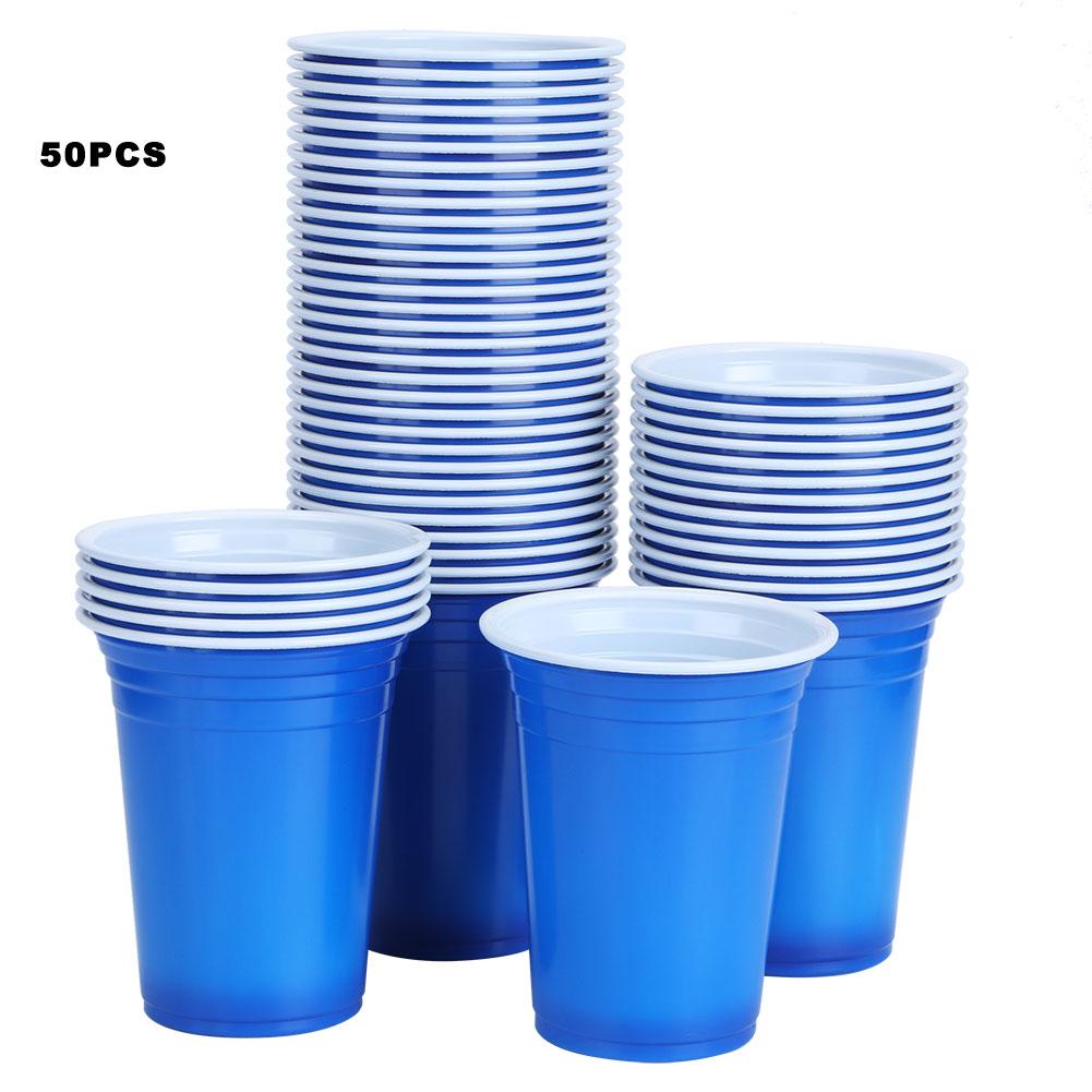 

50Pcs 360ml Disposable Party Cups Plastic Cup Party Game Supplies for Bar Barbecue Picnic