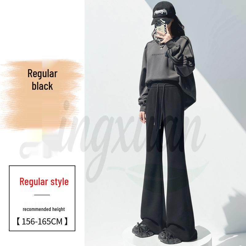 Autumn/Winter 2026 Women s High Waist Cashmere Velvet Wide Leg Flare Pants L