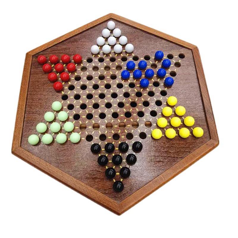 Brangdy Hexagonal Wooden Chinese Checkers Set