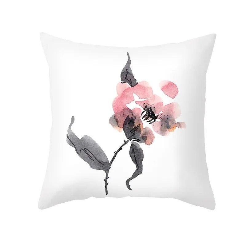 Colorful Flower Printing Pillow Floral Plant Cushion Cover Decoration Home Textile Sofa