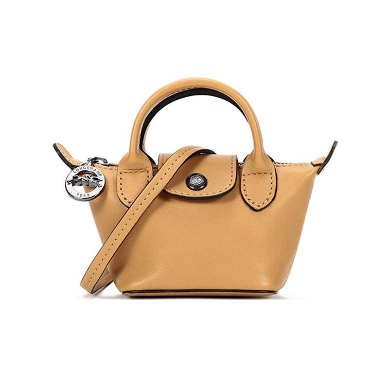

Longchamp Le Pliage Cuir 9 Logo Lambskin Dumpling Bag Mini Women Handbags Honey 10099757P15 Basic Set (Bag+Dust Bag)