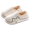 Cartoon Anti-Slip Waterproof Slippers for Women & Men, Plus Velvet, Thick Sole, Indoor Cotton Shoes for Autumn/Winter - Warm, Heel Cover Included