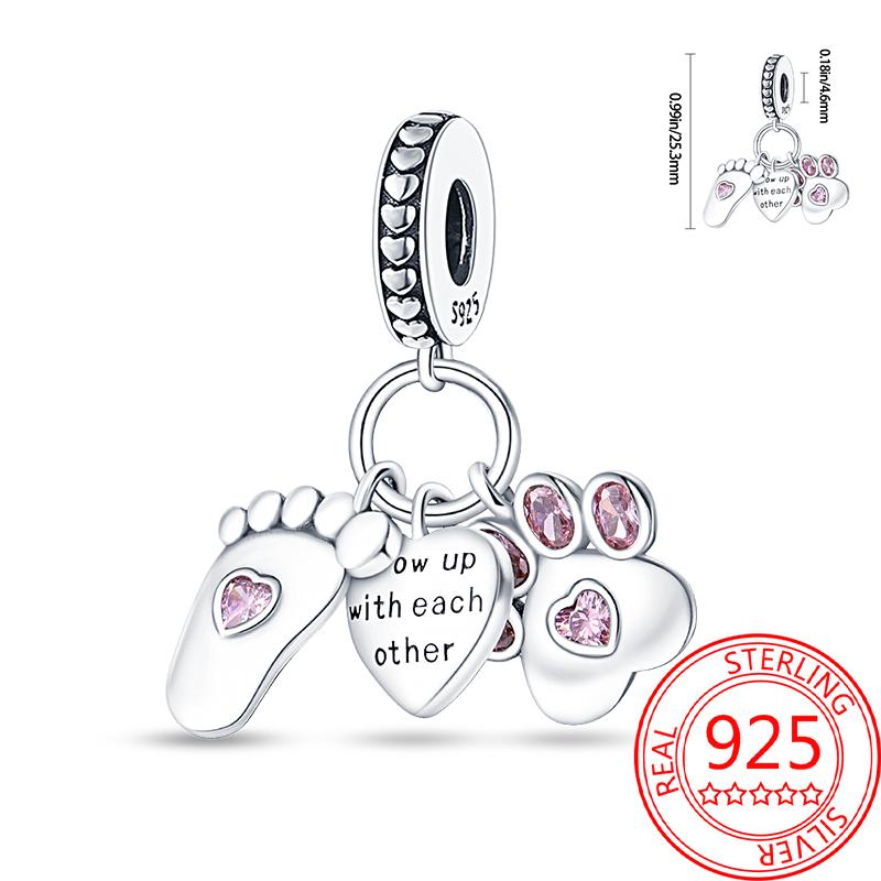 Children'S Pendant Copper Baby Pacifier Dangle Charm Fit Bracelet Necklaces Children'S Cute Jewelry Accessories