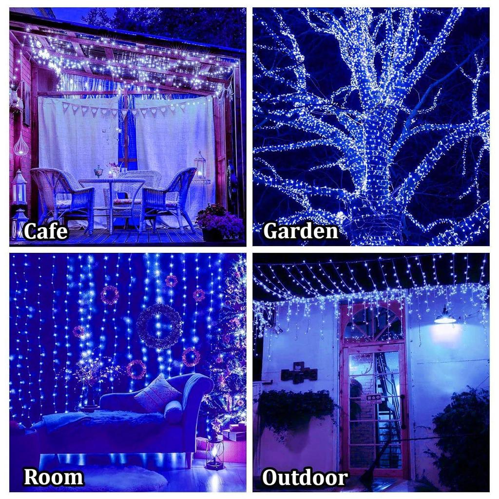 20 Meter  Decorative String Light | LED Fairy Light for Diwali, Christmas, Weddings & Home Decoration | Polycarbonate, (60 LED Blue 5MM, Pack of 1)