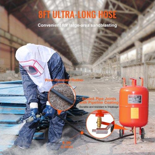 VEVOR 75.7 L Sand Blaster 60-110 PSI High Pressure Sandblaster with 4 Nozzles
