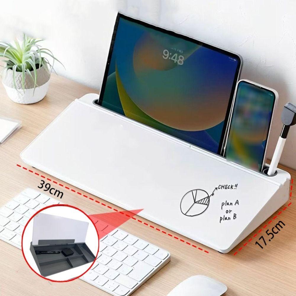Heißes Glas Schreibtisch Whiteboard Mit Stauraum Gehärtetes Memo Tastaturständer Haushalts Kunststoff Nachrichtenbrett Home Office