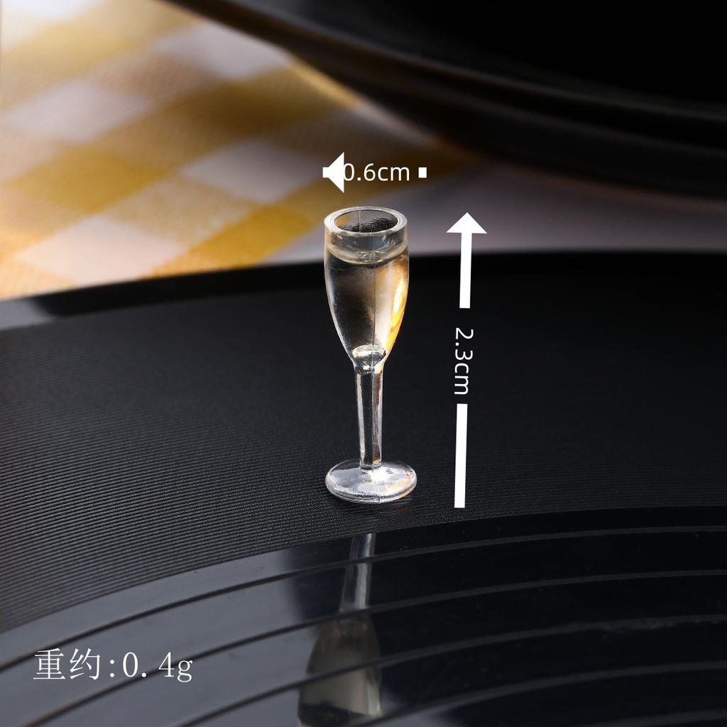 Simulation Red Wine Glass Coffee Cocktail Champagne Model Mini Miniature Food Ornaments 10pc/lot
