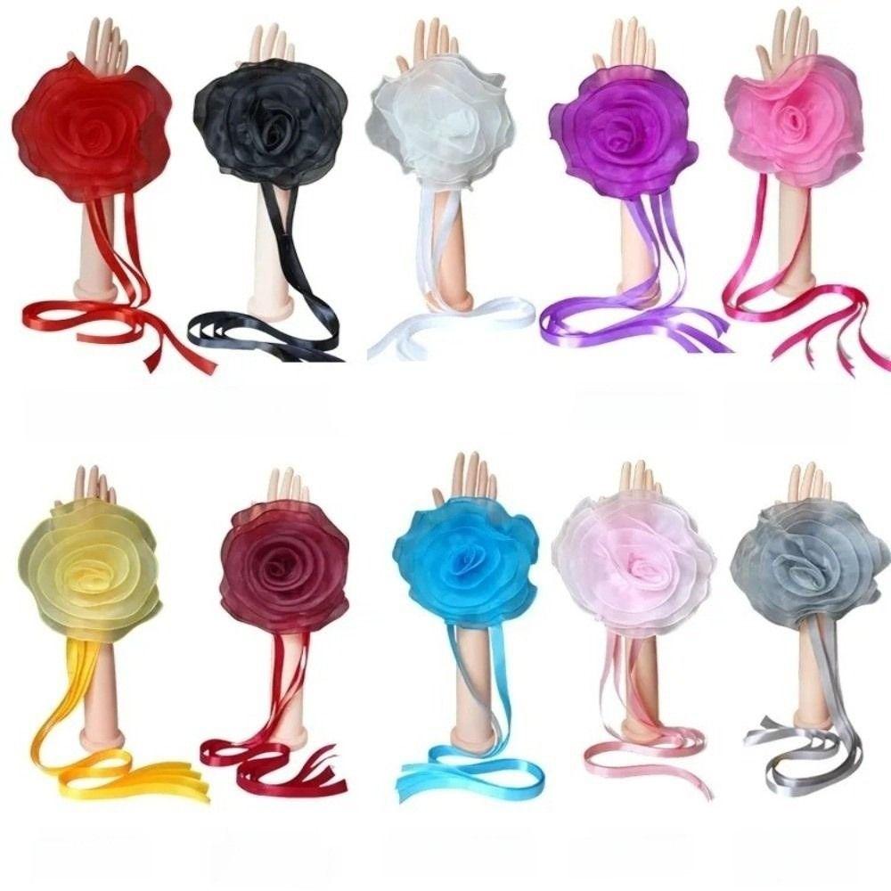 Wrist Strap Modern Dance Hand Sleeve Stereo Flower Latin Dance Accessories  Samba Dance