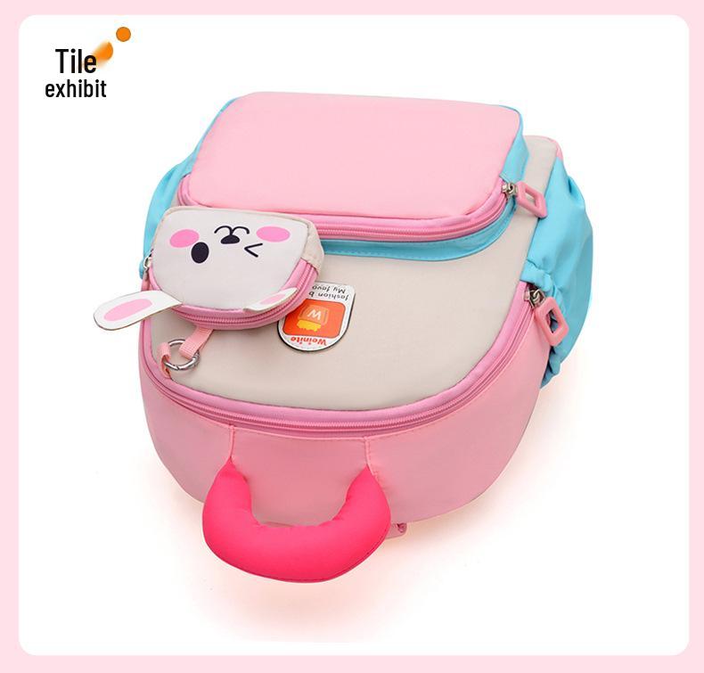Korean Style Lightweight Girls' School Backpack for Ages 3-6