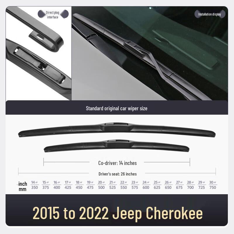 Jeep Compass 2015-2017 Front- und Heckscheibenwischerblätter