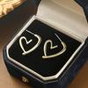 Vintage Gold Heart Dangle Earrings - Simple, Versatile, and Trendy Ear Cuffs