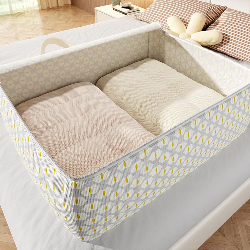 Dust-Proof Quilt Storage Bag Clothing Storage Bag with Zipper Large Capacity Foldable Luggage Moving Packing Bag with Handle