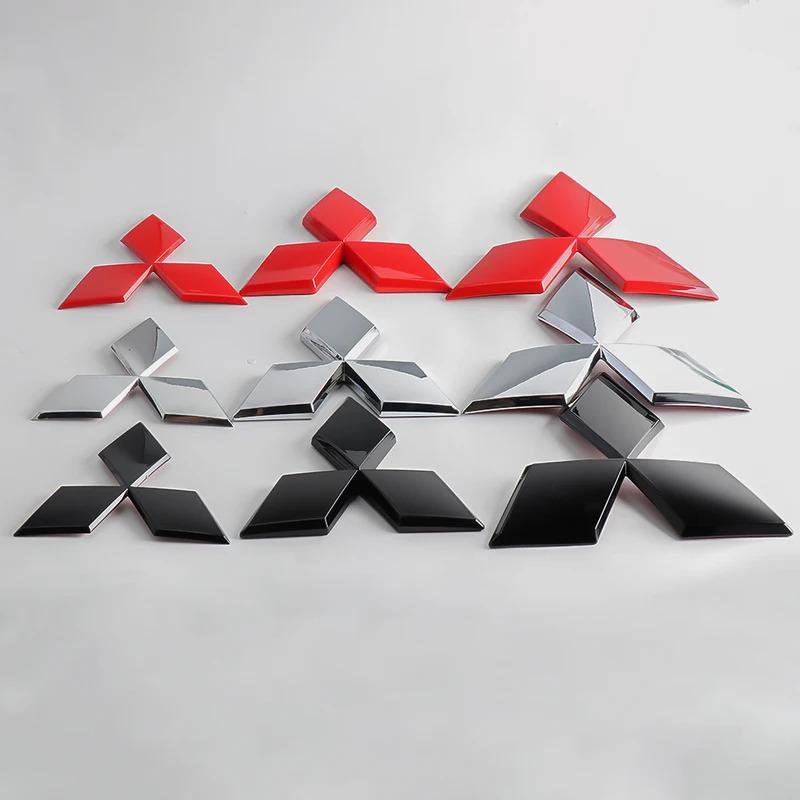 Autocollant Logo 3D ABS Calandre Avant Coffre Volant de Voiture Pour Mitsubishi Mitsubishi Ralliart XASX L200 Colt Outlander Pajero EX
