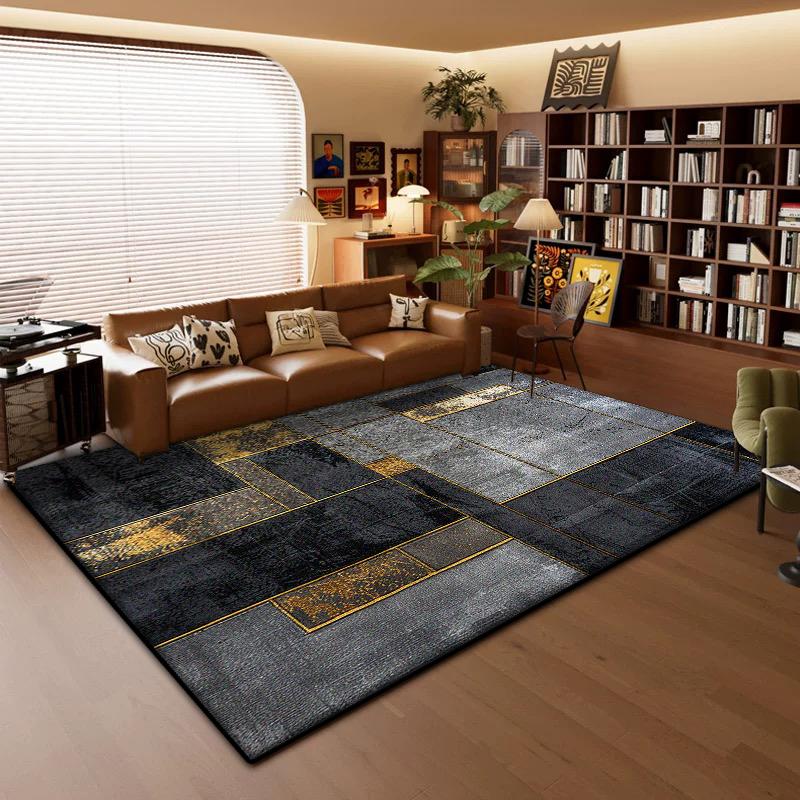 Modern Geometric Large Carpets Living Room Luxury Decoration Bedroom Non-slip Rug Easy Cleaning Kitchen Bath Floor Mat Washable
