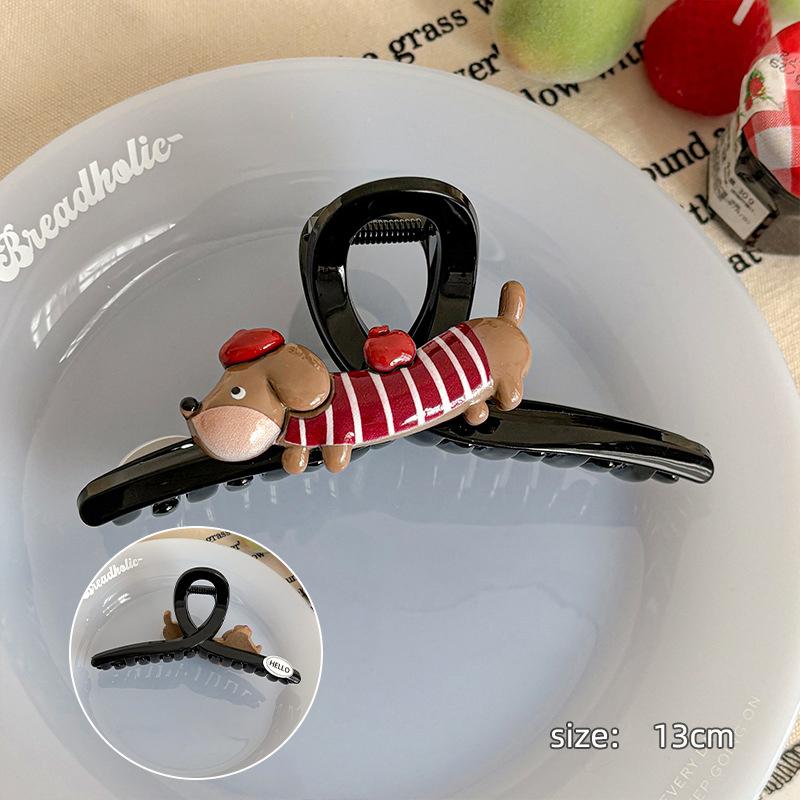Dackel Haarspange Groß Cartoon Niedlich Krallenspangen Haarklammer Kopfschmuck Mode Haaraccessoires Für Frauen Mädchen