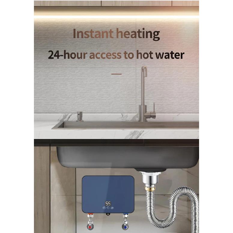 Directe Warmwaterboiler, 6000W 220V Op Aanvraag Warm Elektrische Tankloze Waterverwarmer met Digitaal Display, Constante Temperatuur