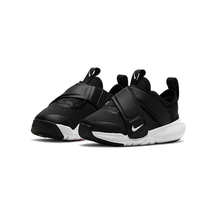 Nike Flex Advance Slip Resistant Cushioning Abrasion Resistant Low Top Running Shoes Black White Infant And Toddler CZ0188-002