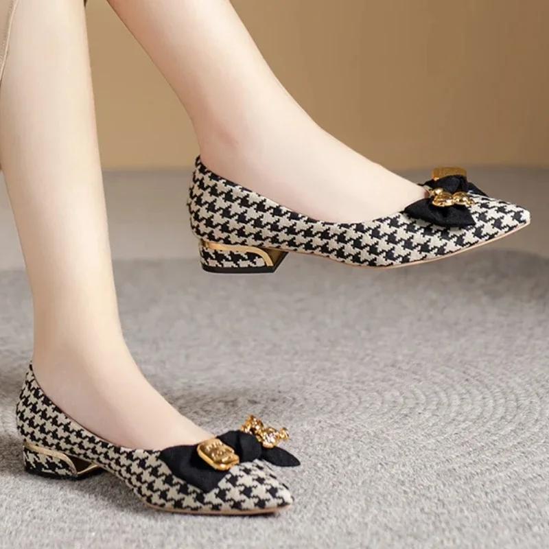 Fashion Women Loafers Shoes Slip on Pointed Toe Women Flats Mixed Colors Butterfly-knot Shallow Mouth Sneakers Women Zapatos De Mujer