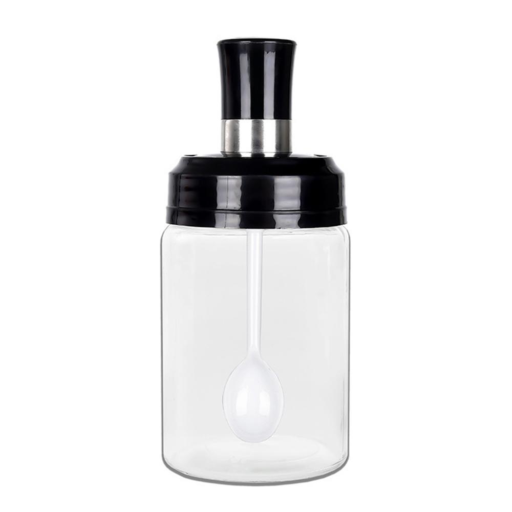 250ml Kitchen Seasoning Jar Household Salt Shaker Container Oil Bottle Honey Dispenser Pepper Spoon Brush Storage Box
