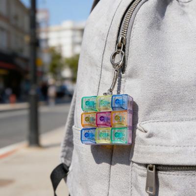 Schlüsselanhänger Tragbares Tastaturspielzeug mit befriedigendem Klick-Feedback Stressabbau Fokusverbesserung Schlüsselanhänger Arbeitsentspannungswerkzeug