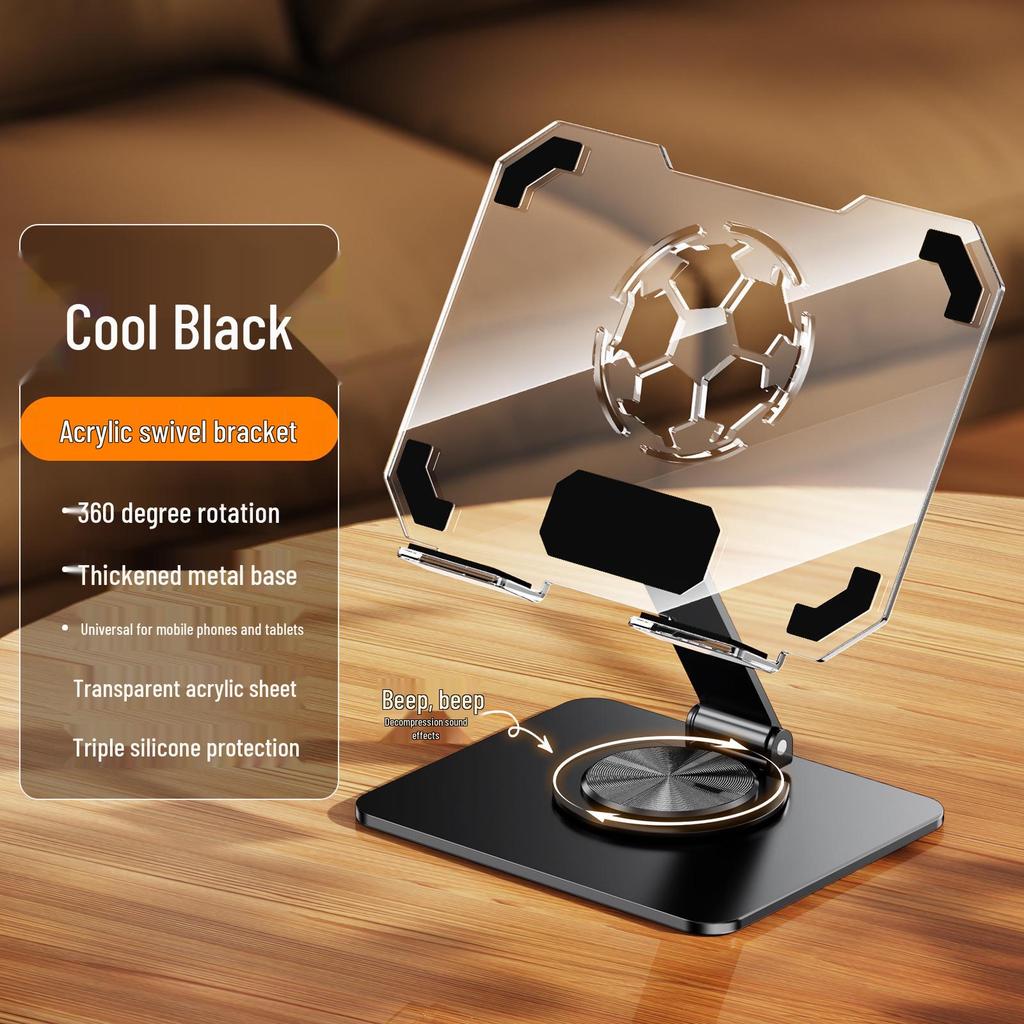 Creative Football Tablet Stand: Foldable Transparent Phone Holder for Dorms and Binge-Watching