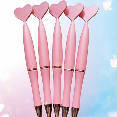 1pz Penne a Sfera Rotanti Cuore Rosso, adatte per materiale scolastico e da ufficio, strumenti di scrittura per amore e romanticismo