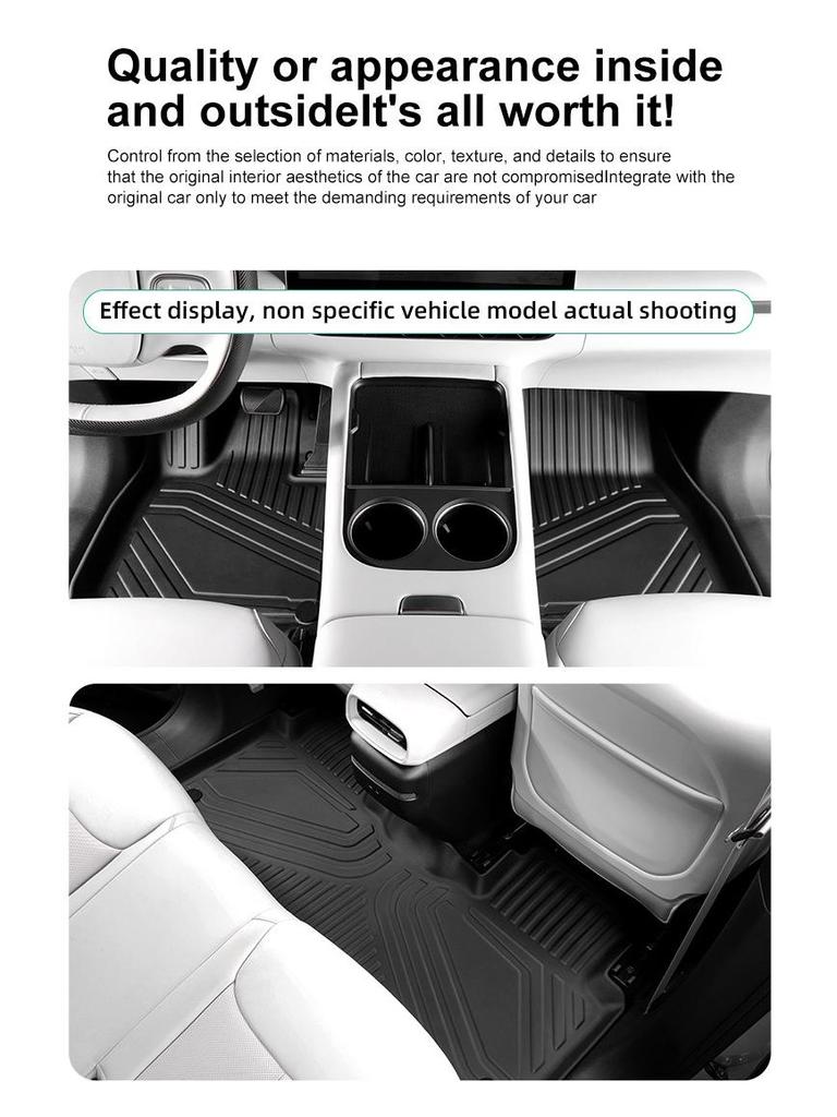Eco-Friendly TPE Floor and Trunk Mats for 2020 Ford Kuga Hybrid (LHD, EU).
