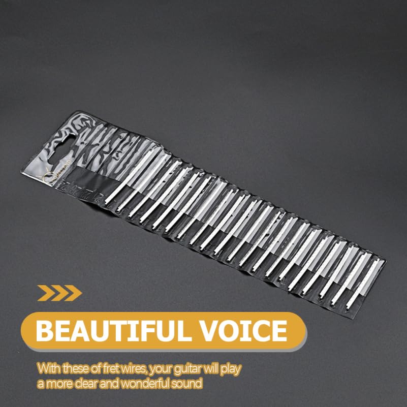 OATIPHO Guitar Fret Wire 380mm Stainless for Acoustic and Electric Maintenance 20-Pack, 2.2mm Width, Curve, Steel, Guitars, Replacement, Repair,