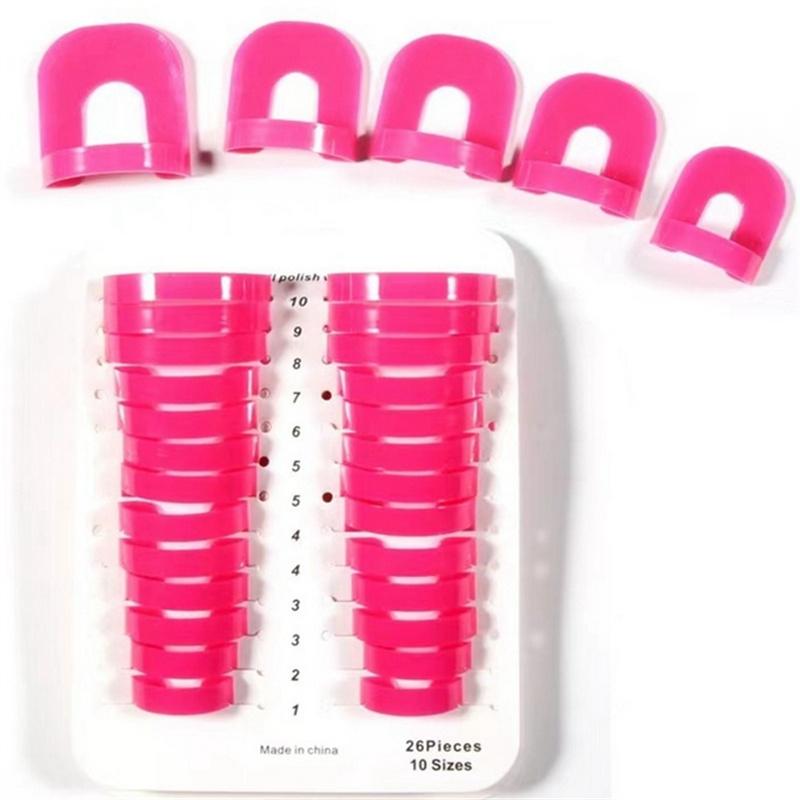 

26 шт./компл., 10 размеров, изогнутая форма G, лаковый щиток, защита для ногтей, защита от брызг, французские наклейки, инструменты для маникюра и дизайна ногтей