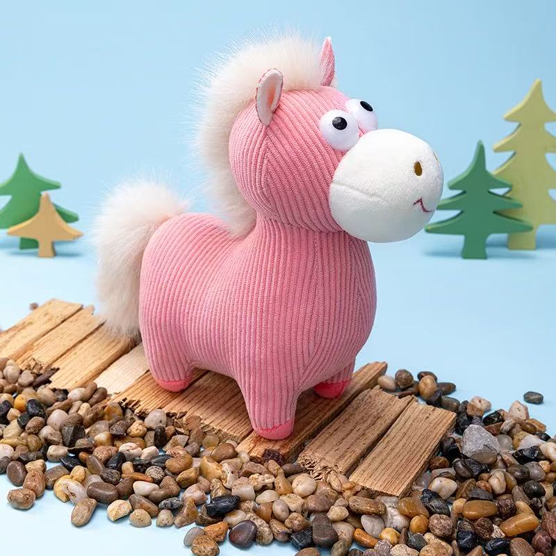 Neueste Simulations-Blick-Pony-Puppe Kawaii Kuscheltier Plüschtier Puppe Cartoon Anime Niedliches Kissen Kindergeburtstagsgeschenk Lustige Puppe 28cm-38cm pink