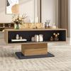 Modern Coffee Table with Double-Sided Storage, Large Compartment and Additional Interior Compartment – Versatile Living Room Table