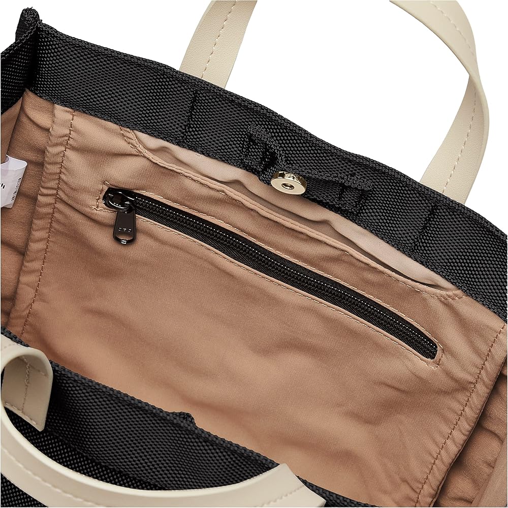 Hapitas Snoopy 2-Way Tote Bag Black Snoopy Face Design Durable Canvas Material