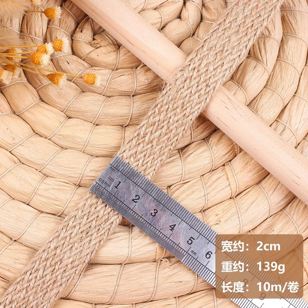 Flat Hemp Rope, Yellow Hemp Rope Diy Handmade Decorative Hemp Rope Photo Wall Store Decoration Hemp Rope
