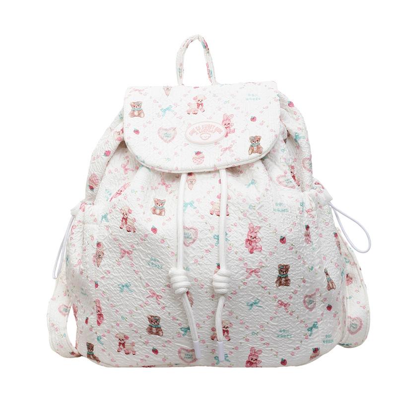 Japanese Cute Bear Backpack New Cartoon Animation Small Backpack Soft Cute Casual Girl Travel Bag