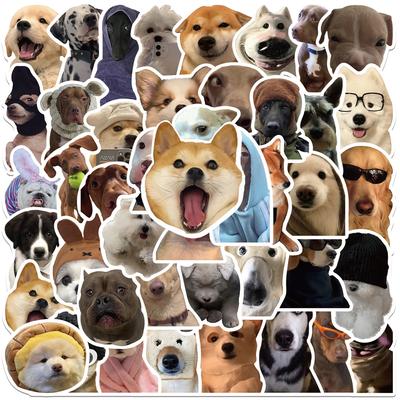10/50 Stück süße Katze Hund Tiere MEME Aufkleber Kawaii Hund Graffiti Aufkleber Motorrad Reise Gepäck Gitarre klassisches Spielzeug Aufkleber