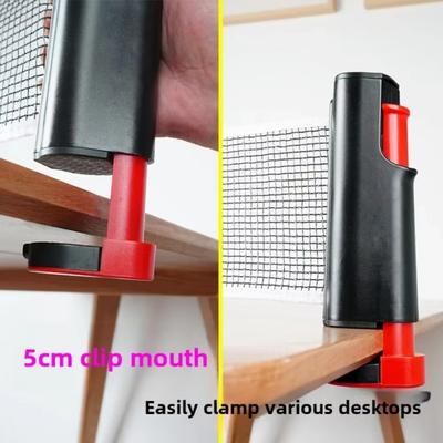 Filet de Tennis de Table Extensible Cadre de Tennis de Table Filet d'Entraînement Portable pour Tennis de Table Support Antidérapant Réglable Filet de Tennis de Table Épaissi