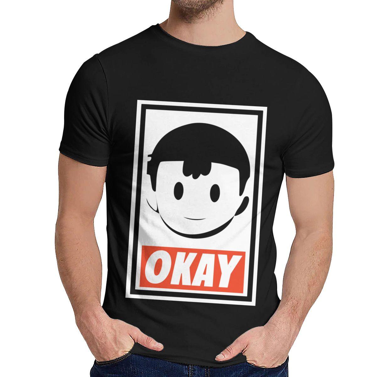 3D Print Okay T Shirt Earthbound Mother Rpg Ness T Shirt Unisex Hipster Natural Cotton T L