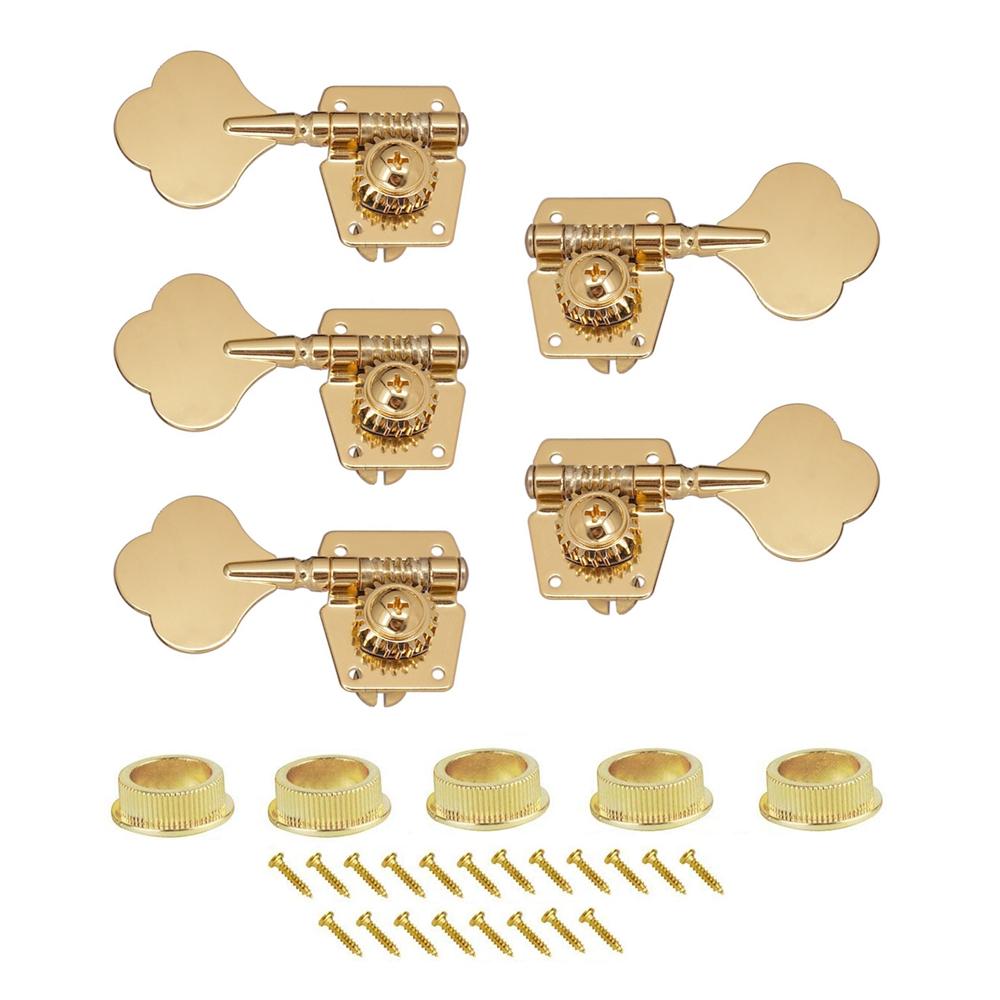 2L3R3L2R3L3R1L4R4L1R Open Gear Bass 5-String Tuners Tuning Pegs Keys Machine Heads For Bass Guitar Chrome Gold Black