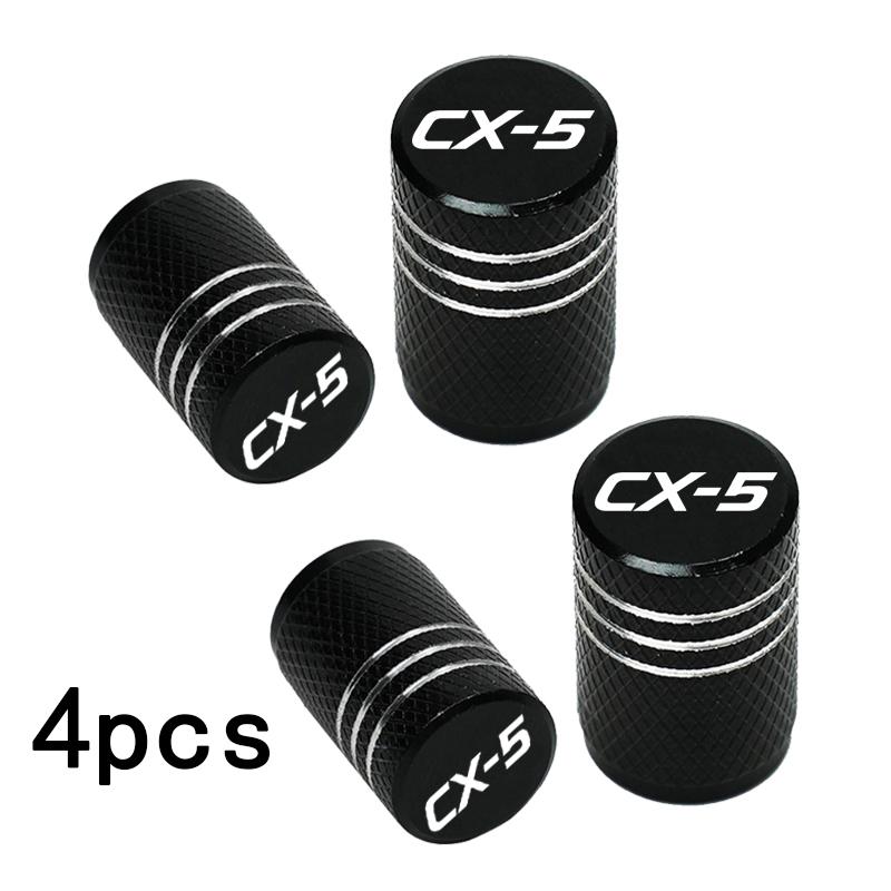 Car Wheel Tire Valve Caps Tyre Stem CGZWT Covers Airdust Waterproof For Mazda CX-5 CX5 2016-2024 Accessories