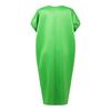 Plus Size Women Summer V Neck Short Batwing Sleeve Splits Baggy Satin Party Long Dress
