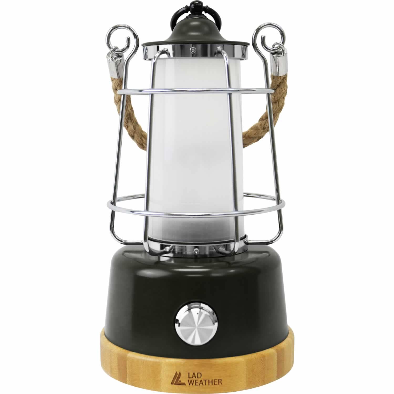 

Radweather Rechargeable LED Lantern with Flickering Light Mode, Made from Natural Hemp and Bamboo, 3600mAh (Khaki)