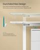 SONGMICS LSD138W01 Height-Adjustable Electric Desk 180 x 80 cm Fully Adjustable Memory Function with 4 Heights Cloud White