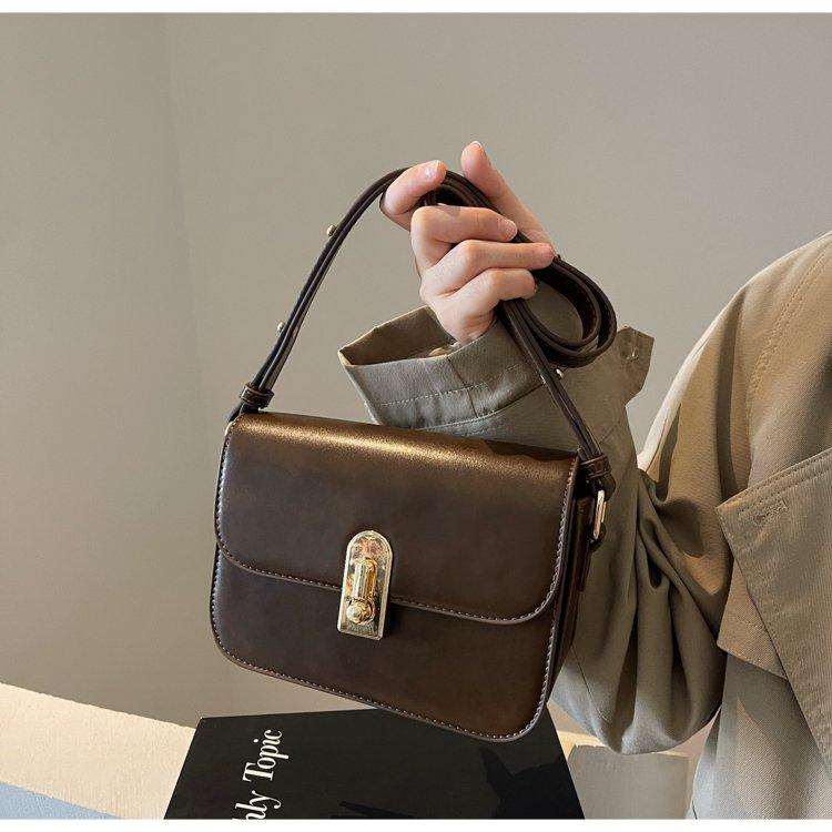 Geantă pătrată mică, din piele moale, cu mâna orei, pentru femei, 2024, nouă geantă de umăr, versatilă, de înaltă calitate