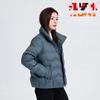Thin and light stand-up collar down jacket for women's new middle-aged mother wear short fashion national style buckle duck down jacket