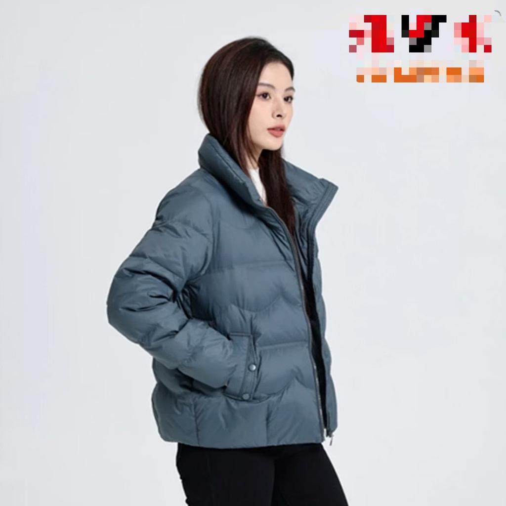Thin and light stand-up collar down jacket for women's new middle-aged mother wear short fashion national style buckle duck down jacket