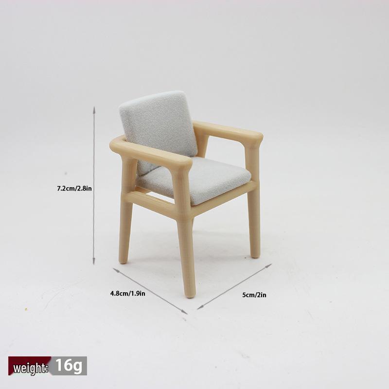 Miniature Dollhouse Dining Table and Chair Set - 12-Piece Scene Furniture Toy