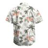 Men's Fashion Printed Satin Short Sleeve Shirt Top