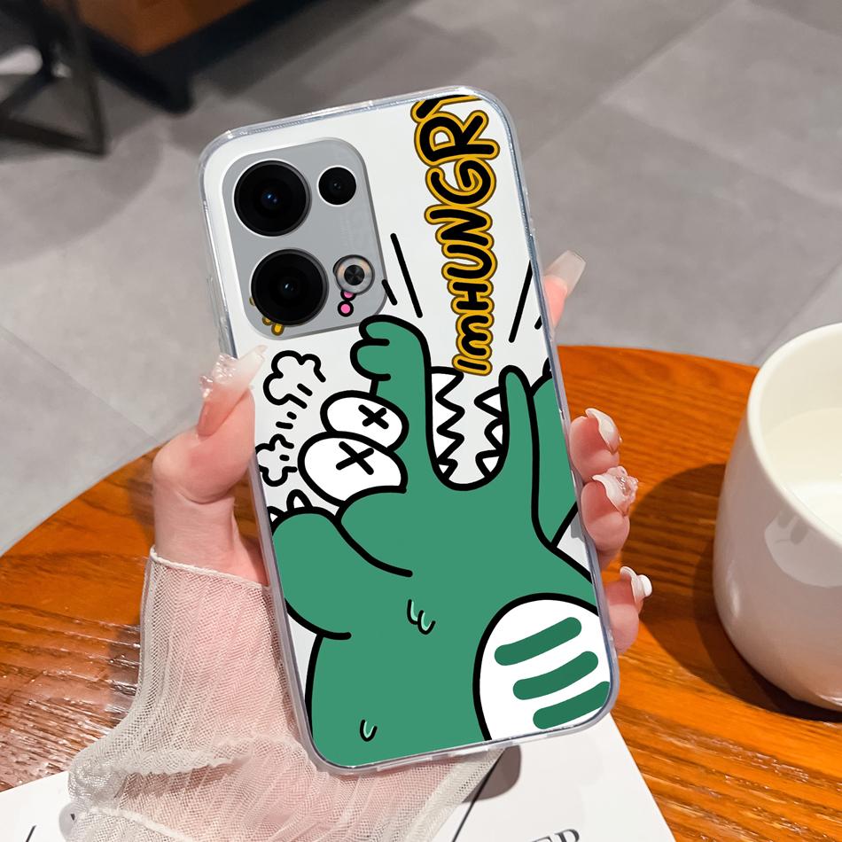For Oppo Reno 13 Pro Case Creative Clear Soft Back Cover For Oppo Reno13 Pro 13Pro 5G TPU Slim Silicone Anti Drop Phone Cases