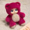 .18Cm Cute Family Cute Vinyl Doll Rose Red Bear Pendant Plush Yellow Sheep Bag Pendant Birthday Present For Girlfriend